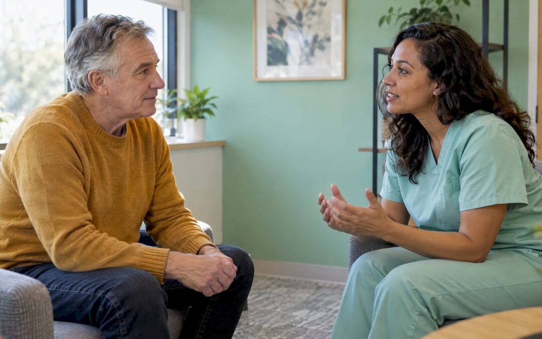 Client and clinician discuss PEMF safety
